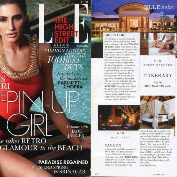 ELLE magazine travel feature showcasing Mango Beach House as a stylish beach getaway